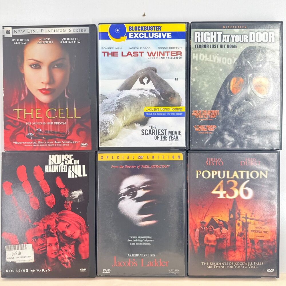 Jacob’s Ladder The Cell Horror DVD Lot 6 Movies